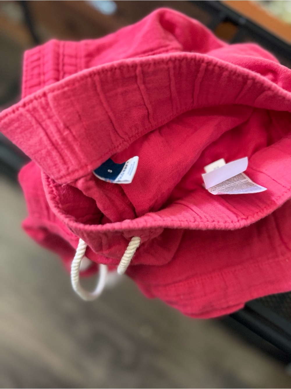 Pink Elastic-Waist Drawstring Shorts - Picture 2 of 3